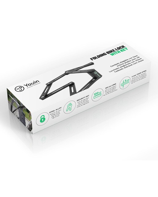 Cadeado Youin com Chave e Suporte de Transporte Preto-3