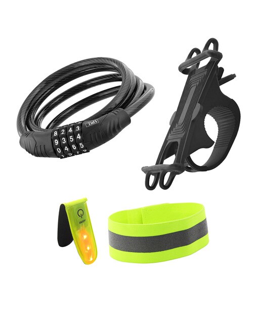 T'nB - Pack 3 en 1 T'nB UrbanMoov con soporte de smartphone, antirrobo y 2 reflectantes.
