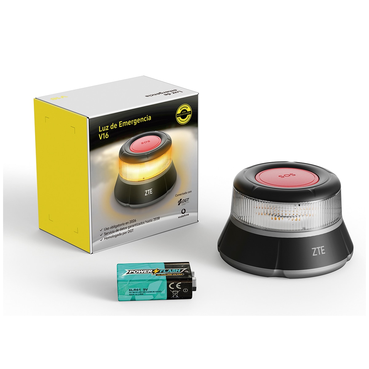 Imagen 0 de Baliza de emergencia y señalización ZTE V16 con geolocalización