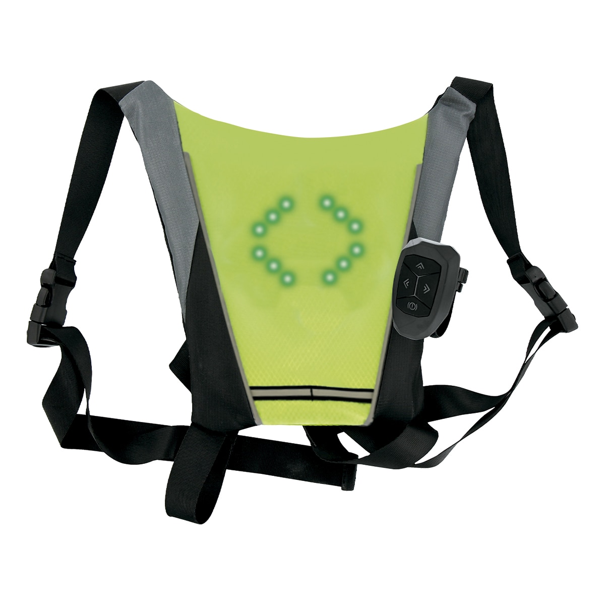 Chaleco de seguridad T'nB Urban Moov con LED direccionales y mando a distancia Amarillo / Negro-2