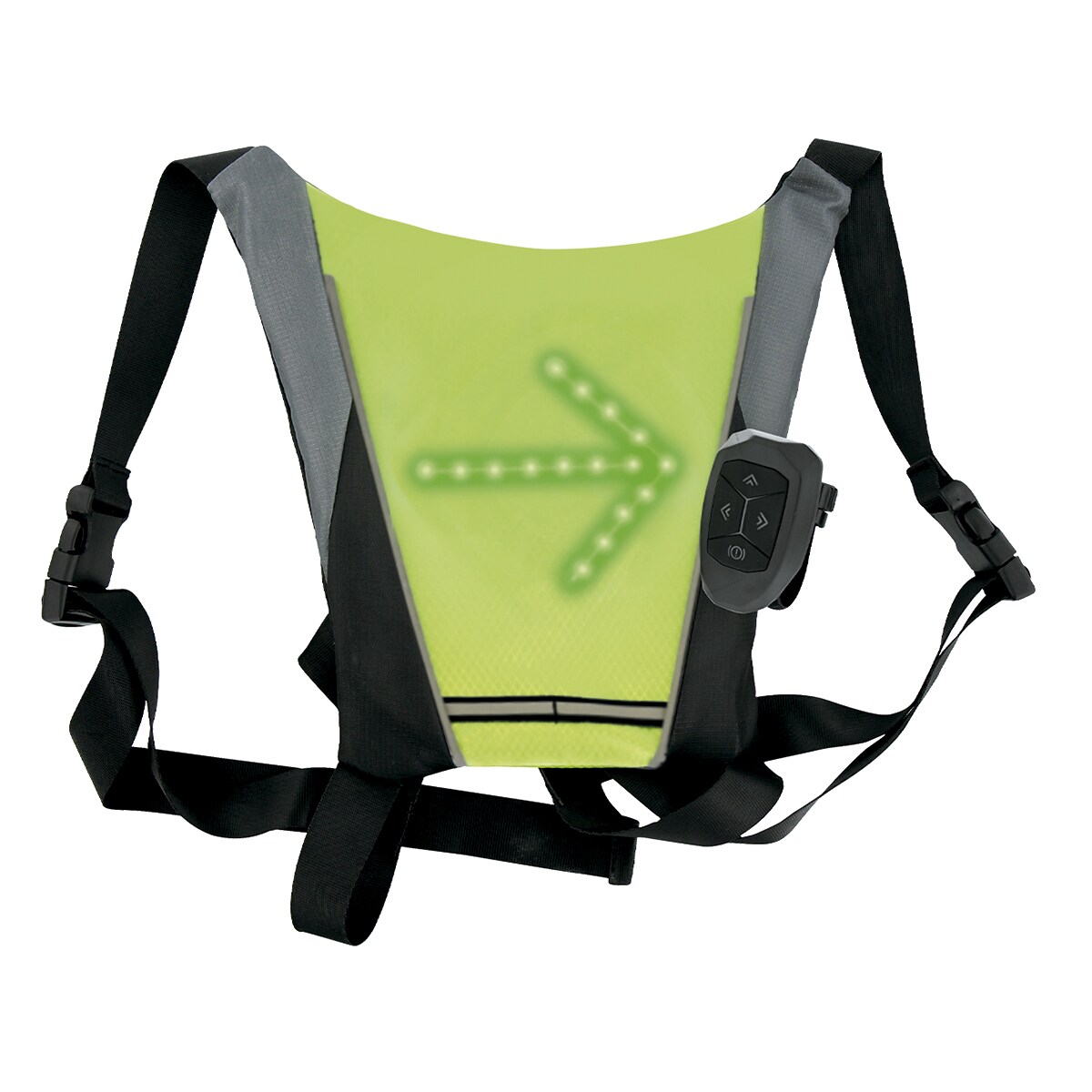 Chaleco de seguridad T'nB Urban Moov con LED direccionales y mando a distancia Amarillo / Negro-5