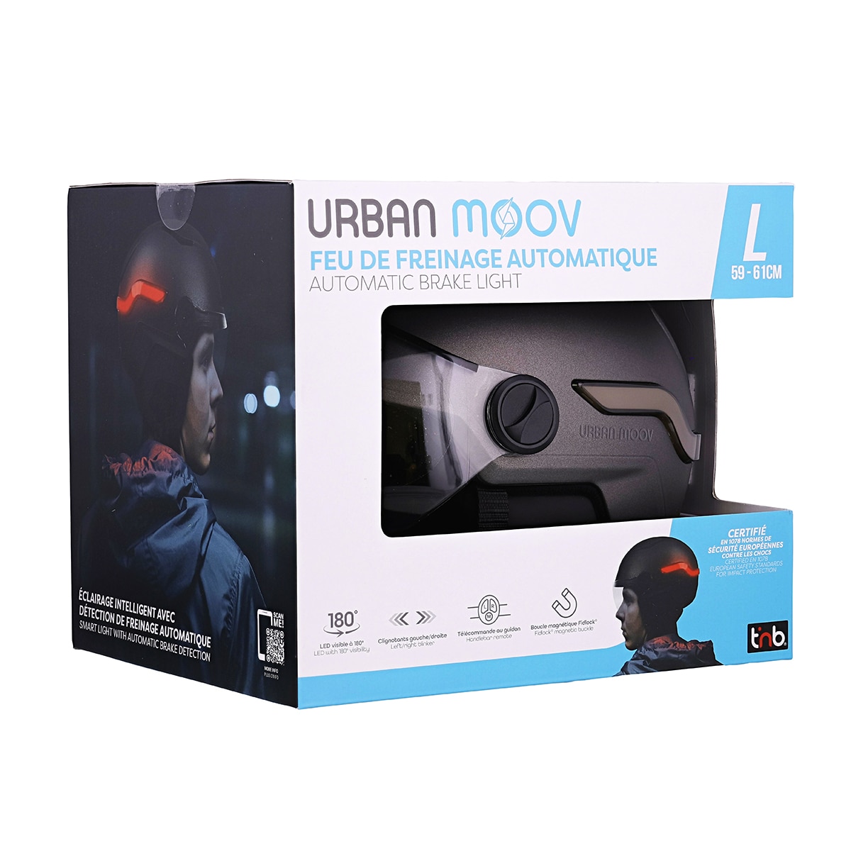Casco led T'nB Urban Moov con luz de freno 5
