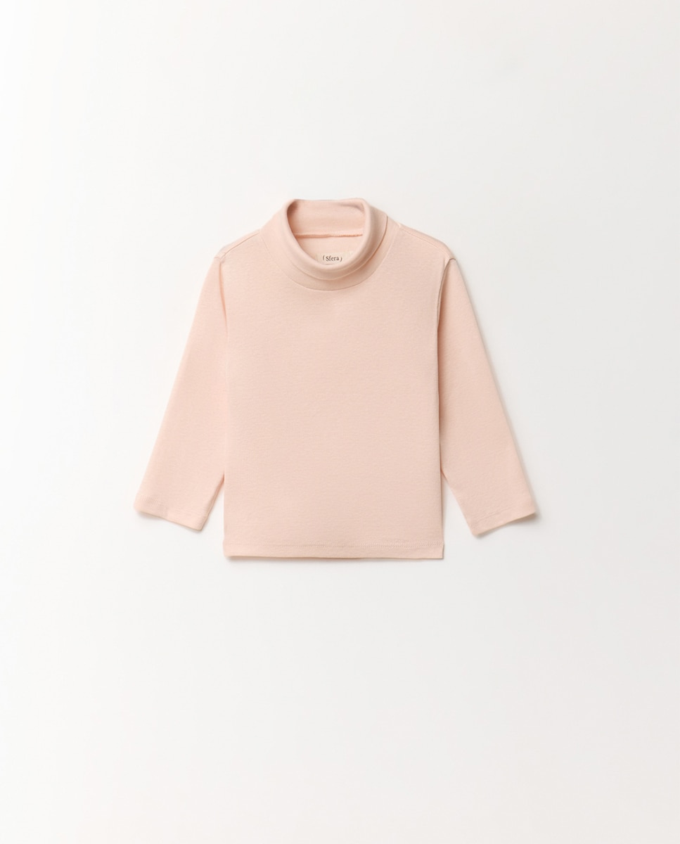 Camiseta lisa cuello - Sfera - Rosa claro Rosa claro-1