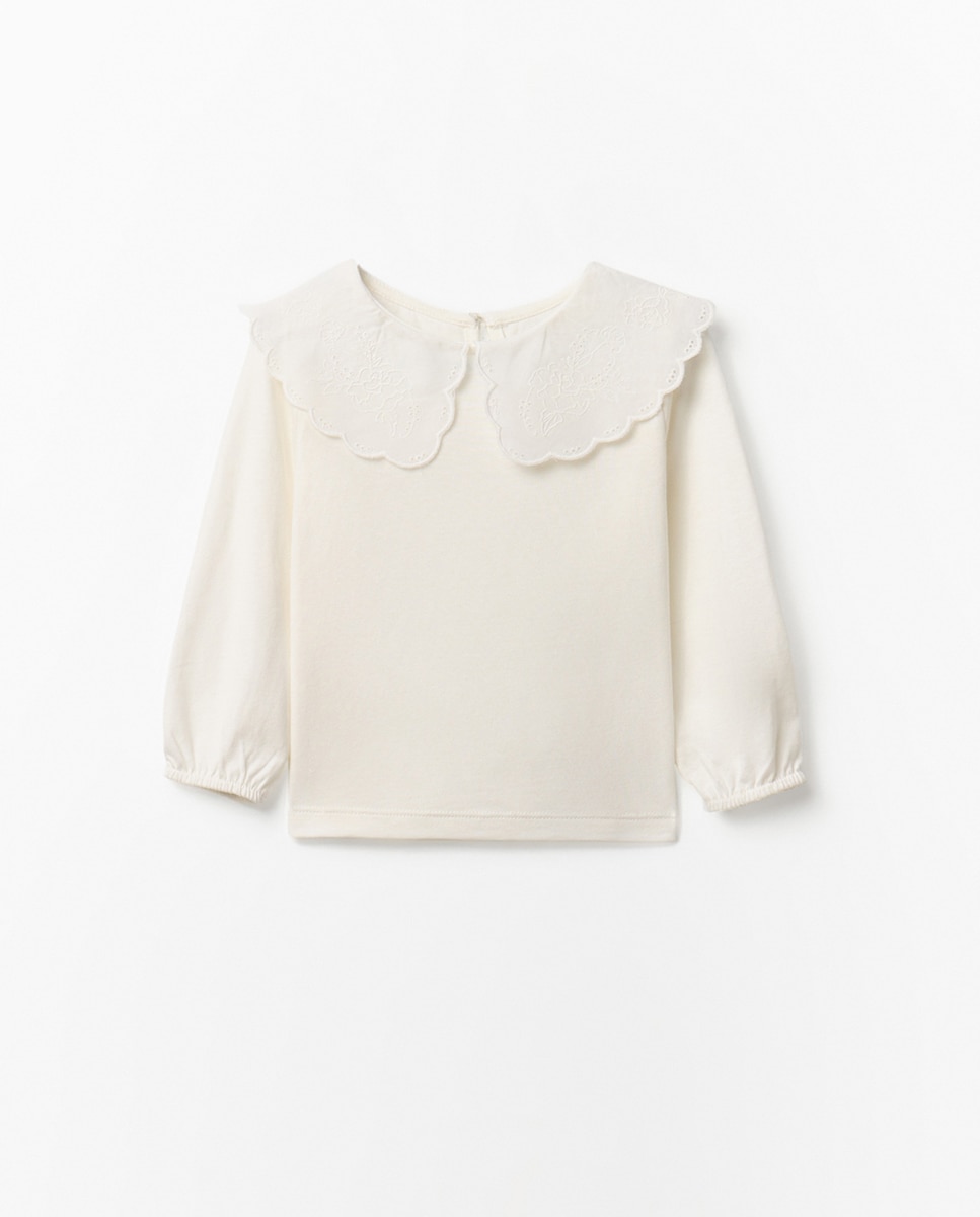T-shirt com Falso Liso Sfera Branco-2