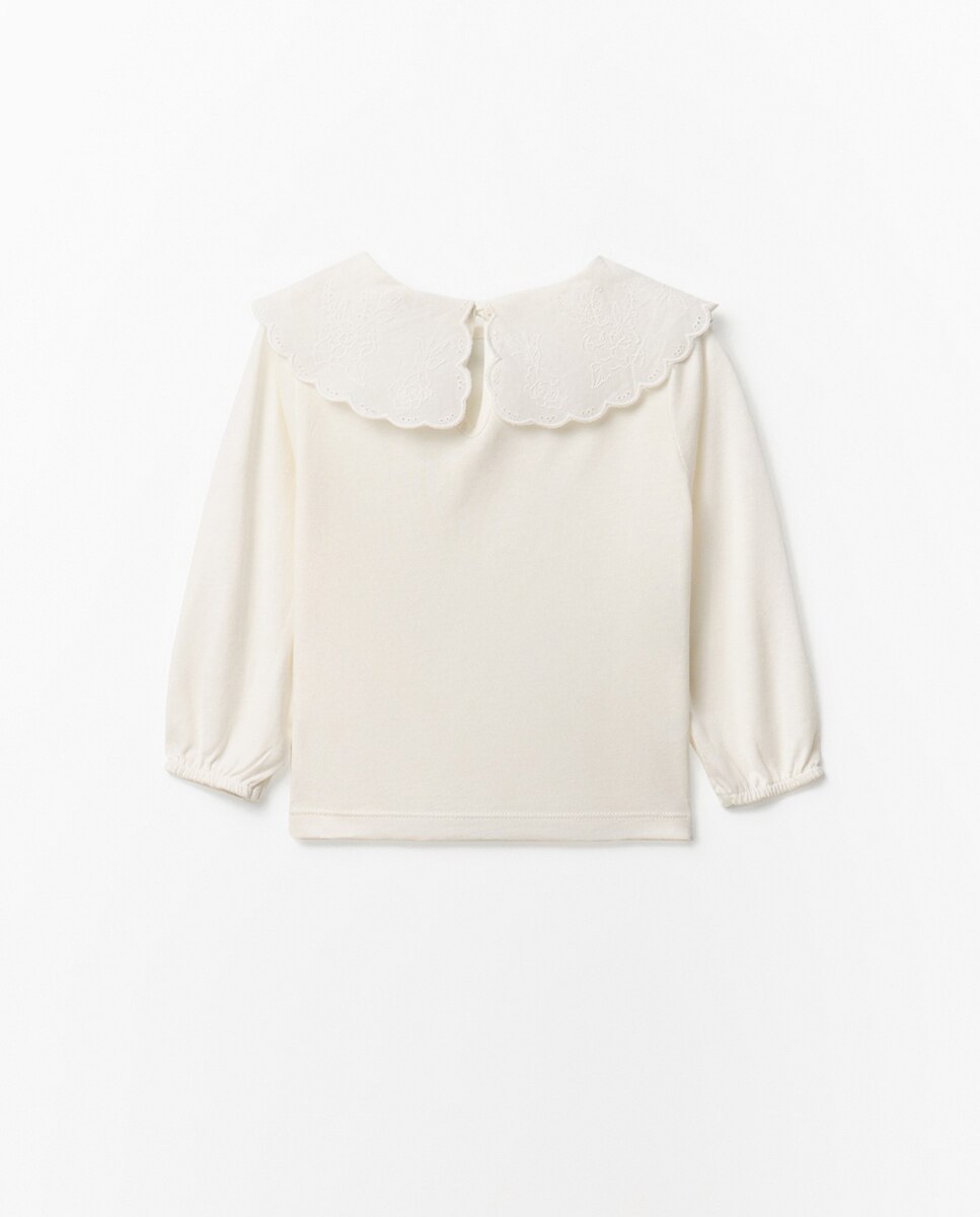 T-shirt com Falso Liso Sfera Branco-4