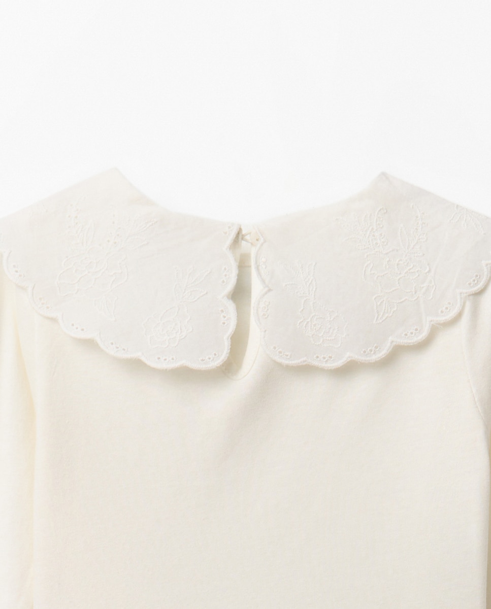 T-shirt com Falso Liso Sfera Branco-5
