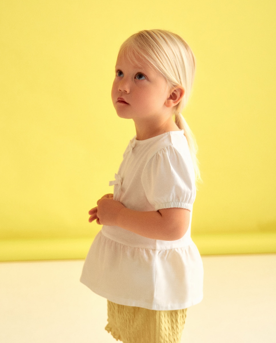 T-shirt com Falso Liso Sfera Branco-4