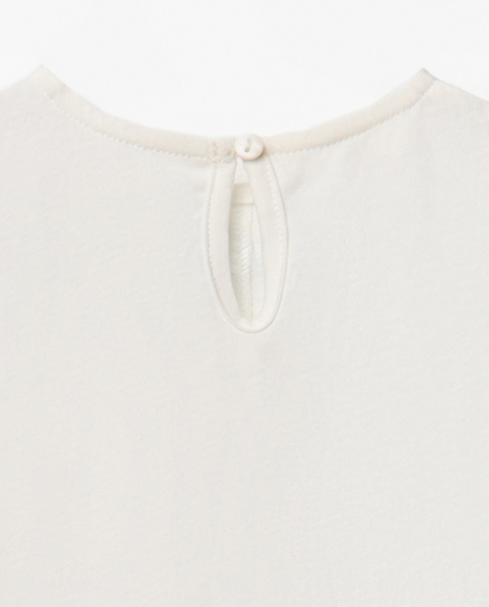 T-shirt com Falso Liso Sfera Branco-8