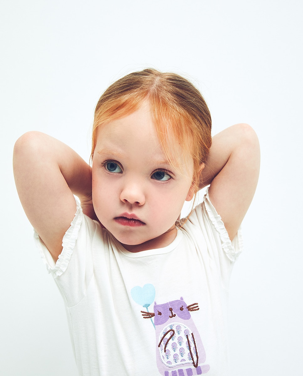 T-shirt Gatinho Sfera Branco-3