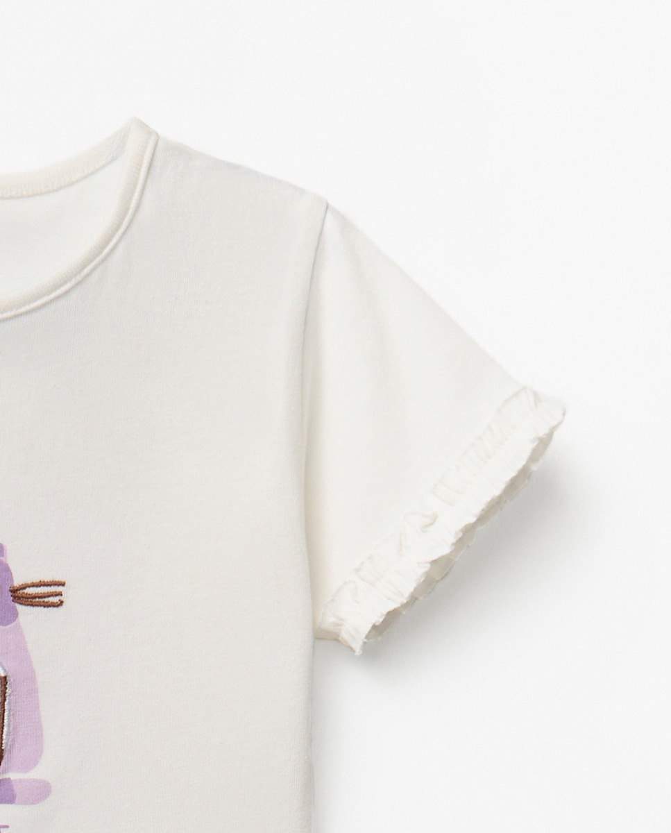 T-shirt Gatinho Sfera Branco-6