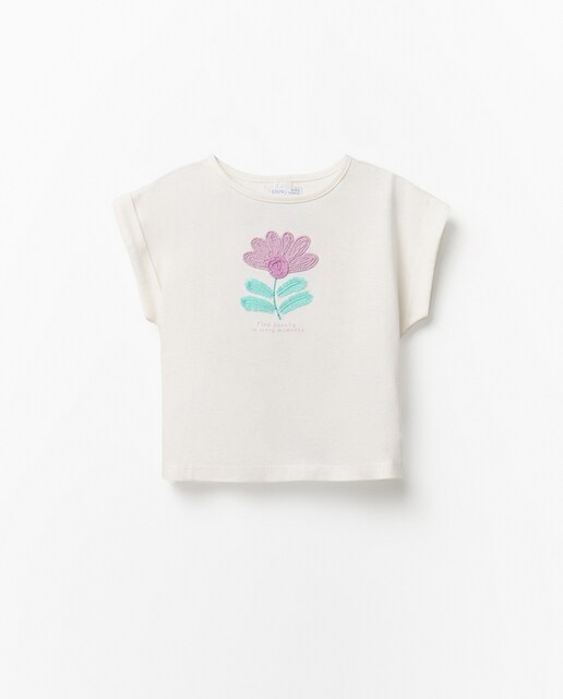 Imagen 0 de Camiseta flor flecos