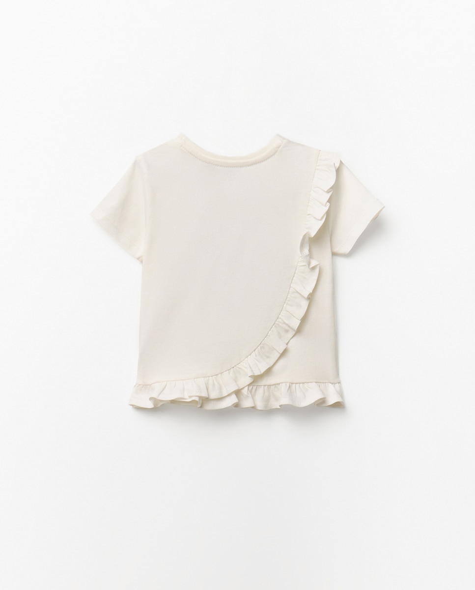 T-shirt com Estrela-do-Mar Branco-marfim-5