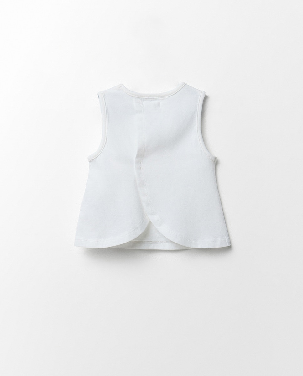 T-shirt com Motivos de Praia Branco-3