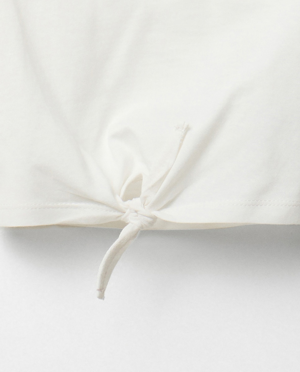 T-shirt Caranguejo com Nó Sfera Branco-3