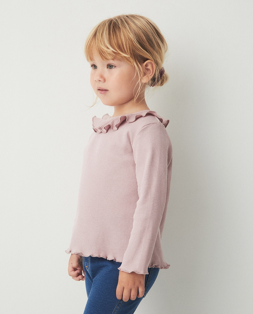 Camiseta basic rib - Sfera - 284 Lila 284 Lila-1