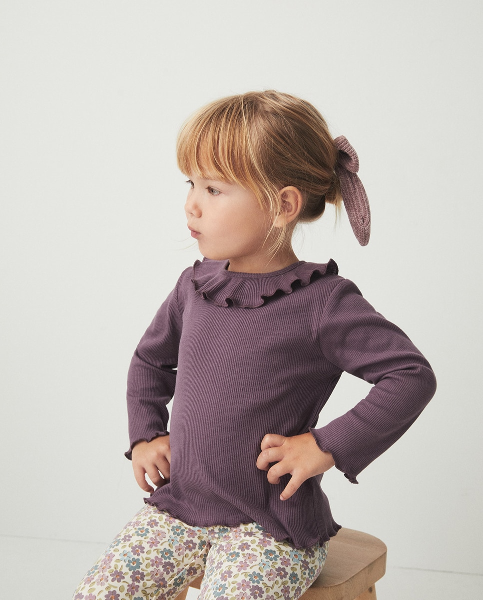 Camiseta basic rib - Sfera - Ciruela Ciruela-1