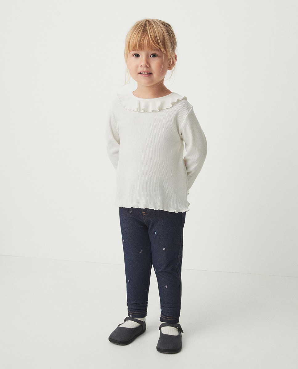 Camiseta basic rib - Sfera - Blanco Blanco-1