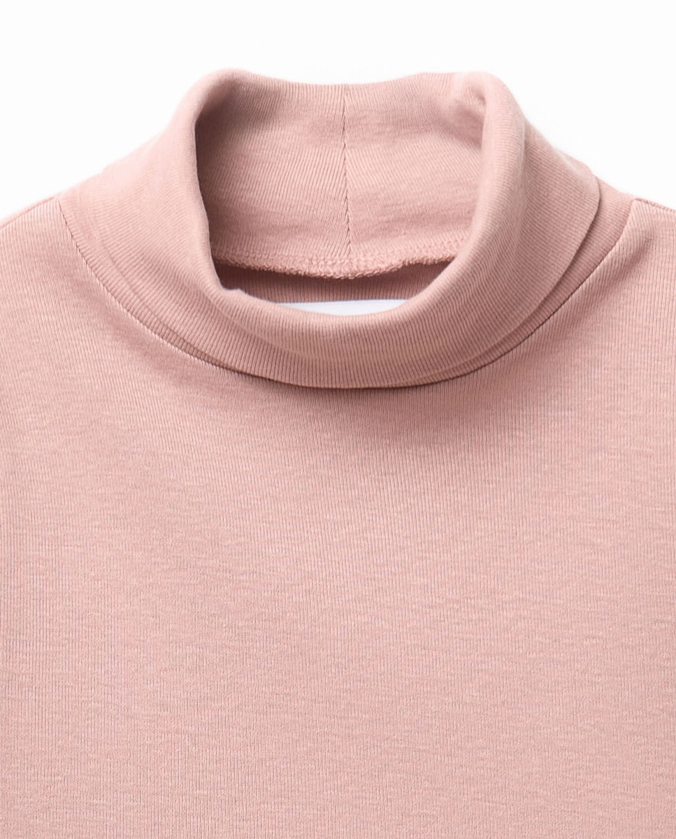 T-shirt Básica Canelada Lisa Rosa-claro-2