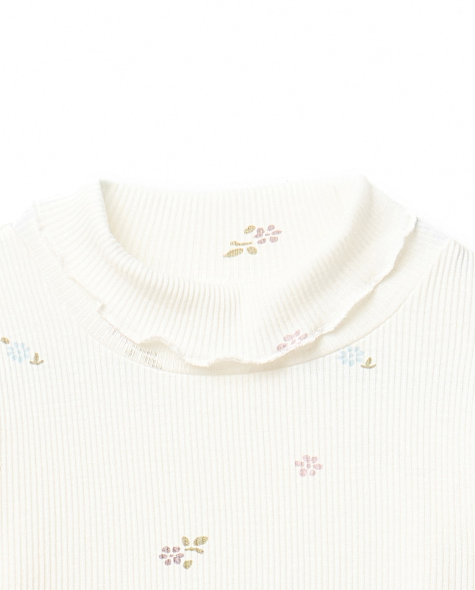 Camiseta basic rib print - Sfera - Blanco Blanco-4