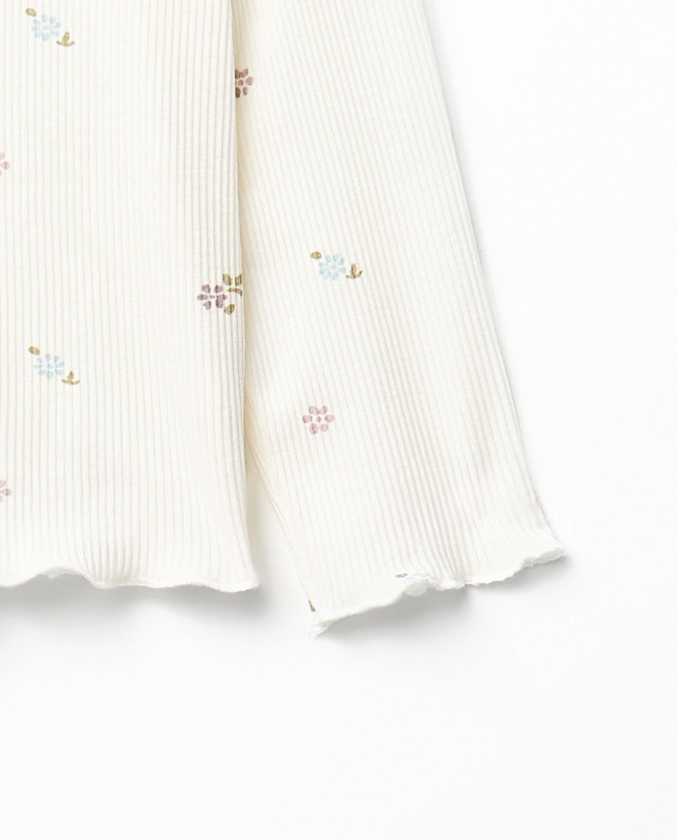 Camiseta basic rib print - Sfera - Blanco Blanco-5