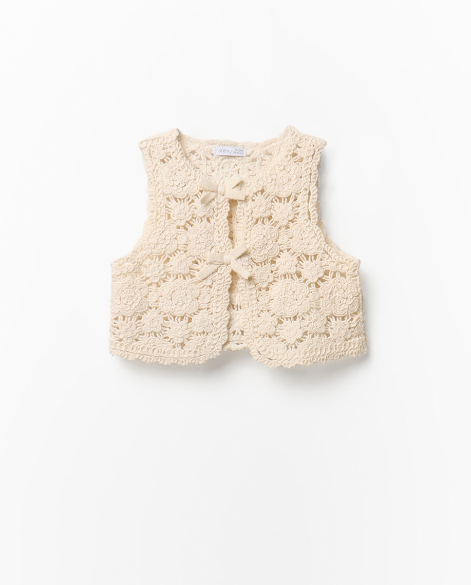 Colete de Crochet Cru-5