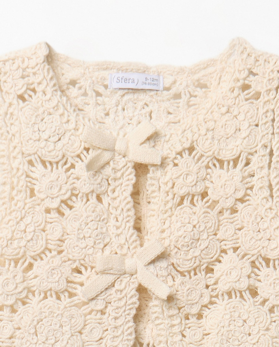 Colete de Crochet Cru-6