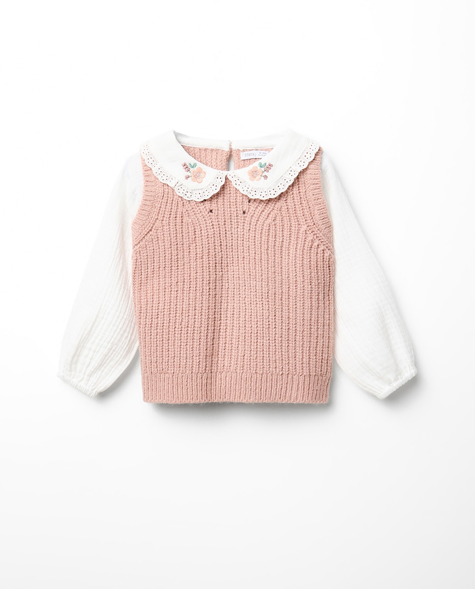 Imagen 0 de Chaleco tricot combinado