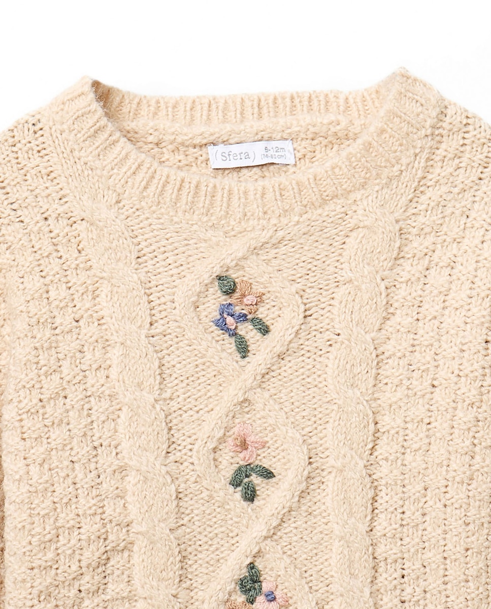 Jersey cables bordado - Sfera - Beige Beige-2