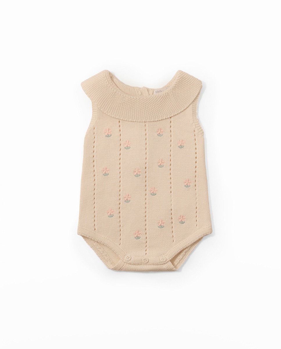 Babygrow de Tricô Cru-2