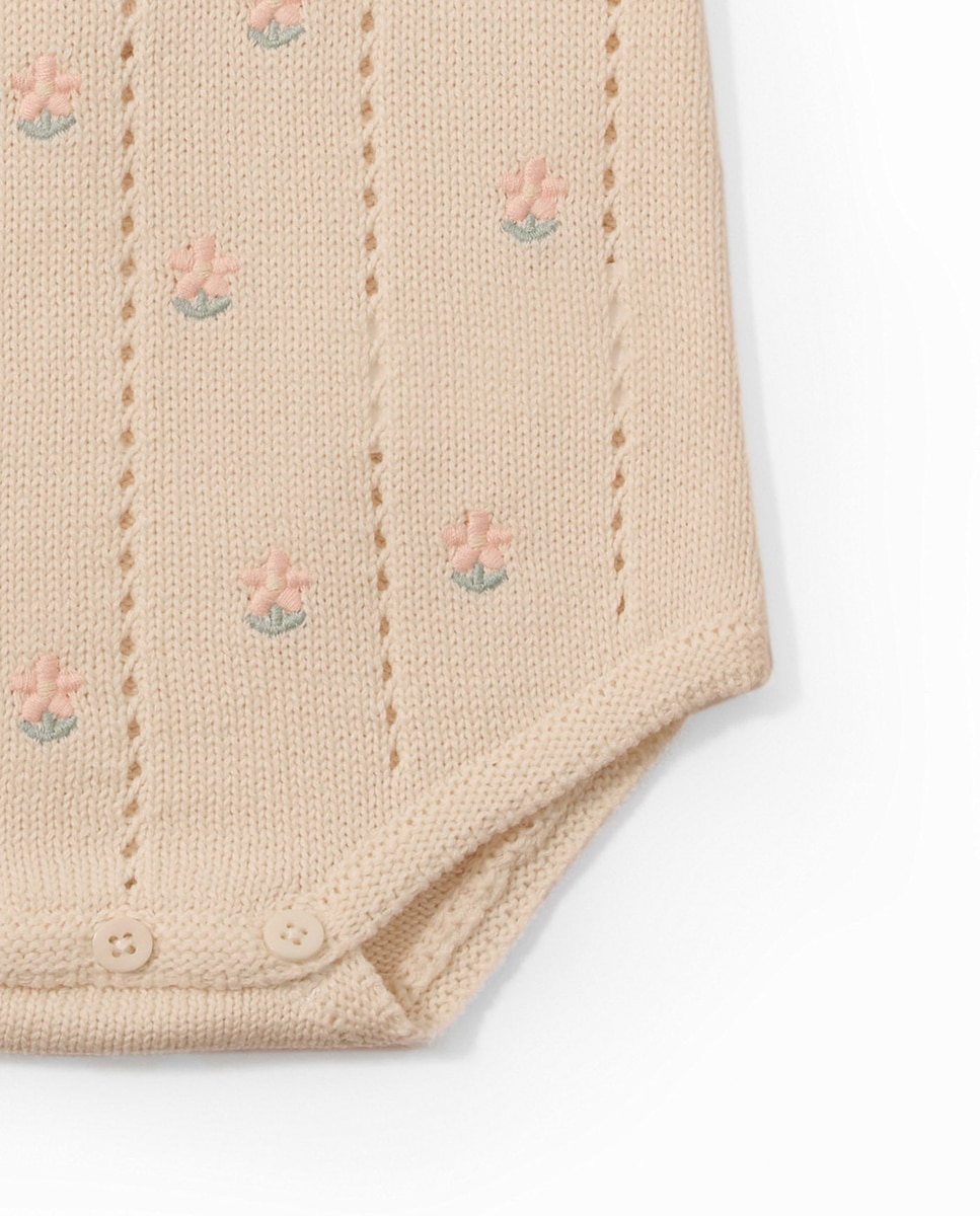 Babygrow de Tricô Cru-3