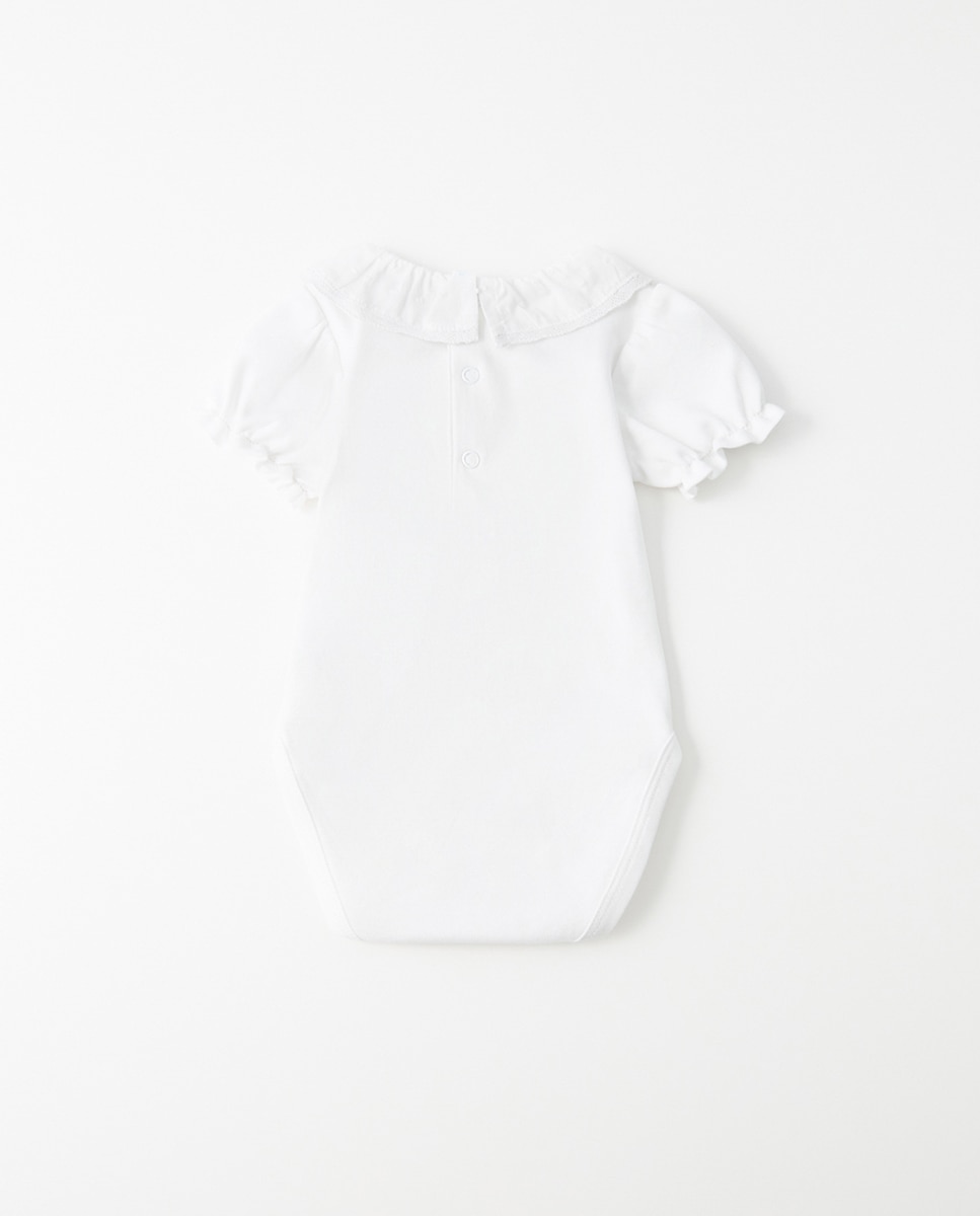 Body com Gola Ondulada Branco-4