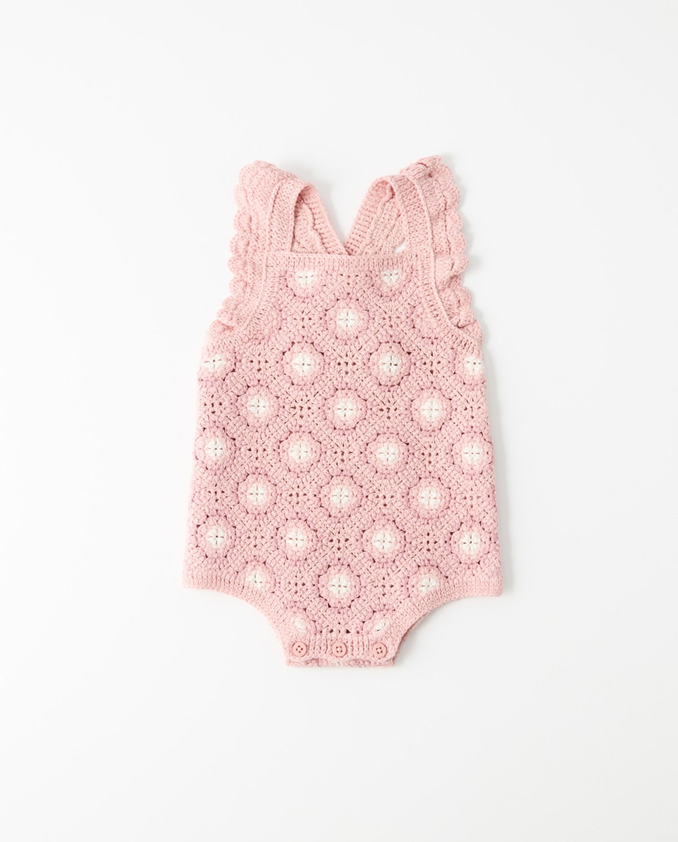 Babygrow de Crochet Sfera Rosa-2