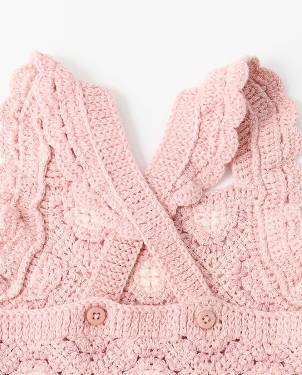 Babygrow de Crochet Sfera Rosa-4