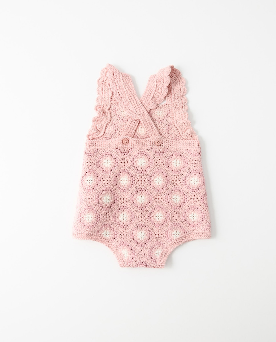 Babygrow de Crochet Sfera Rosa-5