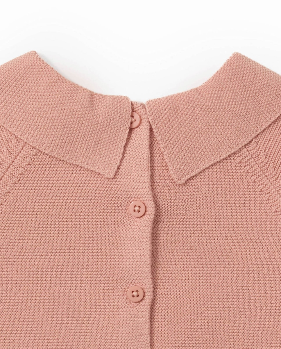 Camisola de Malha Bordada Sfera Rosa-5