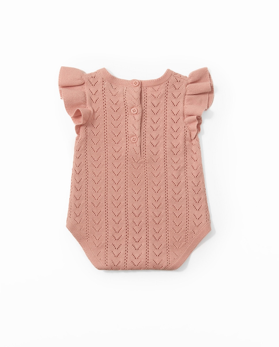 Babygrow com Malha de Tricot Sfera Rosa-4