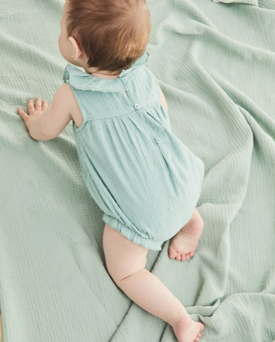 Babygrow Dobby com Plumetti Sfera Turquesa-6