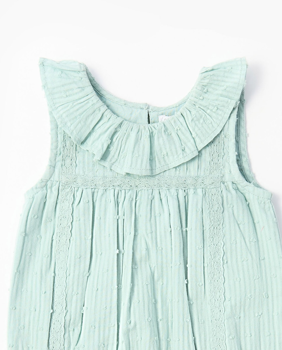 Babygrow Dobby com Plumetti Sfera Turquesa-8