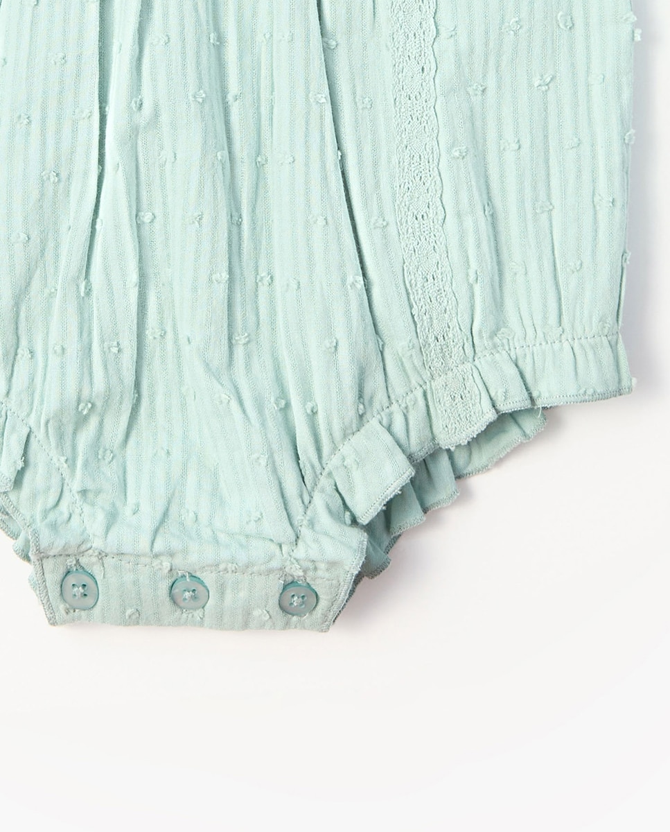 Babygrow Dobby com Plumetti Sfera Turquesa-9