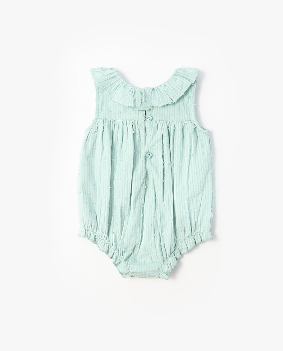 Babygrow Dobby com Plumetti Sfera Turquesa-11