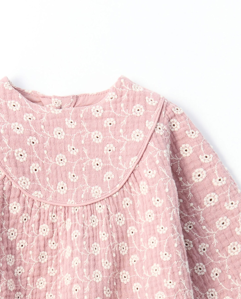 Babygrow Ondulado Bordado 282 Malva-2
