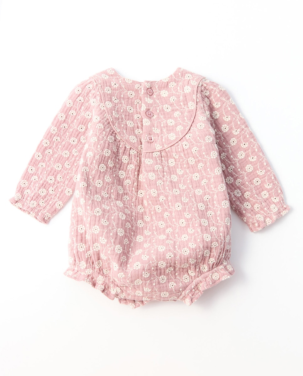 Babygrow Ondulado Bordado 282 Malva-4
