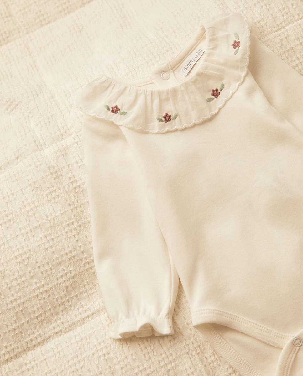 Body cuello bordado - Sfera - 120 Crudo 120 Crudo-1