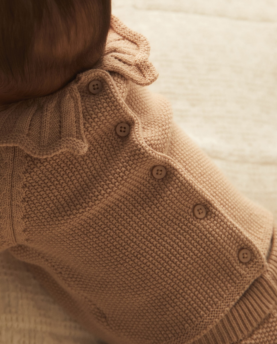 Jersey conjunto tricot cuello - Sfera - Beige Beige-3