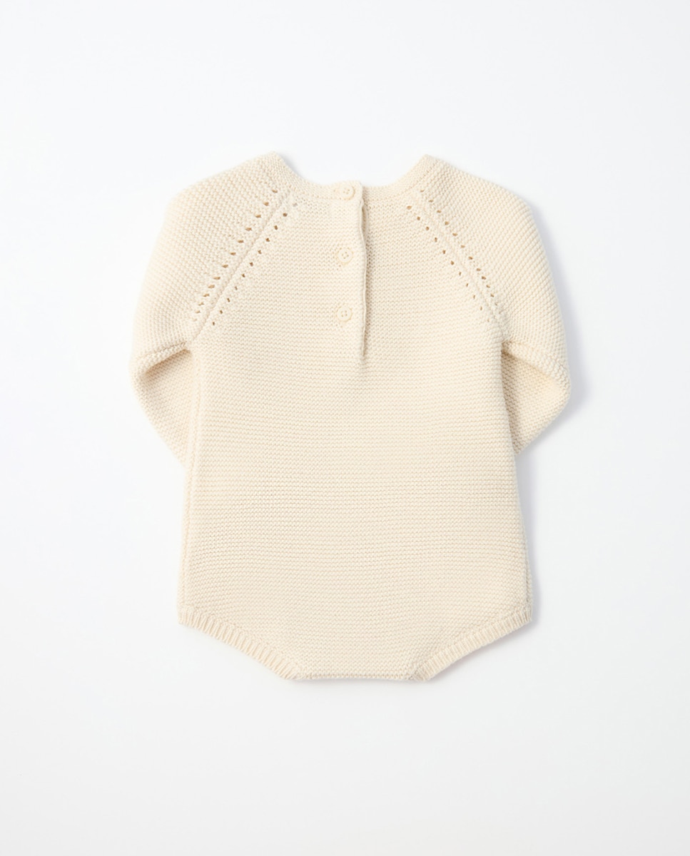 Babygrow de Ponto Musgo com Bordados Sfera 120 Cru-3