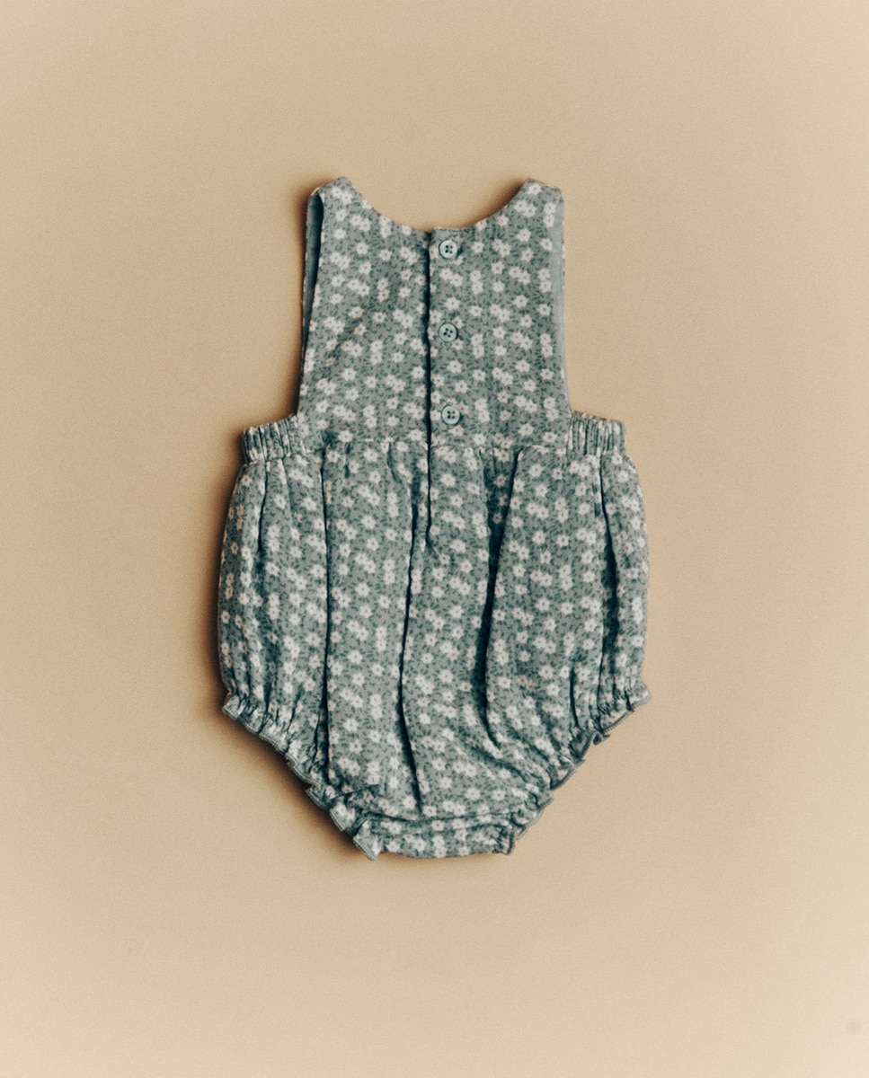 Babygrow Tipo Jardineiras Básico Ondulado 510 Verde Claro-4