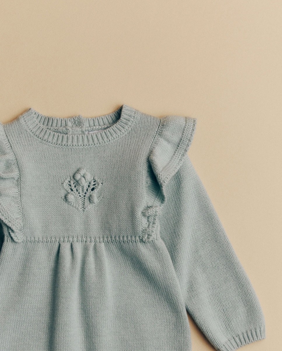 Babygrow com Detalhes no Peito 510 Verde Claro-2