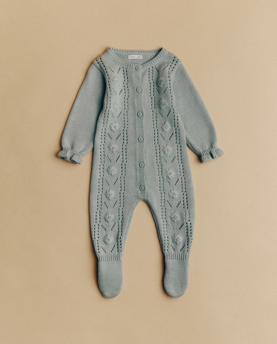 Imagem 0 de Babygrow de Ponto Musgo com Bordado
