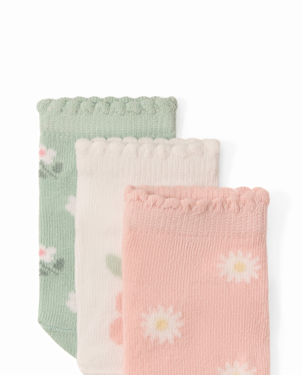 Pack de 3 Pares de Meias Sfera Rosa-2