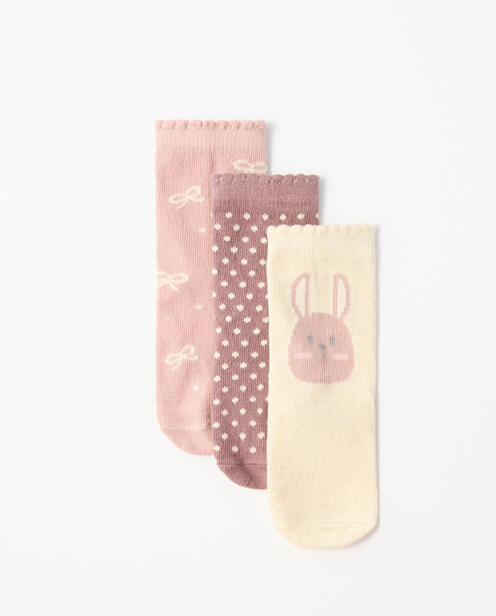 Imagem 0 de Pack de 3 Pares de Meias com Laços